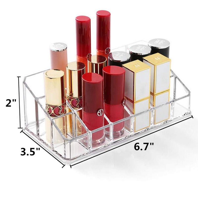 Weiai Lipstick Holder 18 Spaces Lipgloss Organizer, 3 Rows - Multi Level, Makeup Holder & Cosmetics Storage Display - Image 3